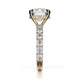 Michael M Center Stone Claw Prong Round Engagement Ring