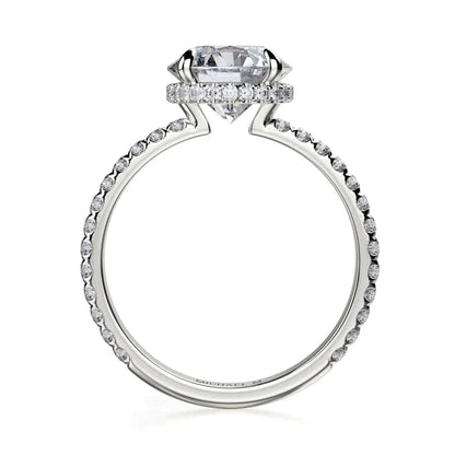 Michael M Hidden Halo Round Engagement Ring