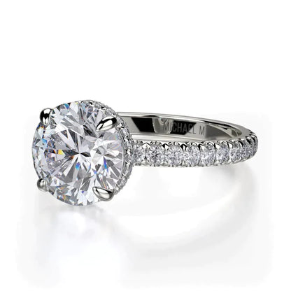 Michael M Hidden Halo Round Engagement Ring