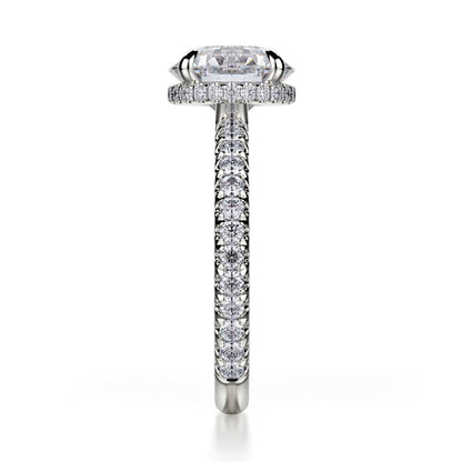 Michael M Hidden Halo Round Engagement Ring