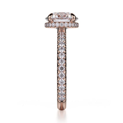 Michael M Hidden Halo Round Engagement Ring