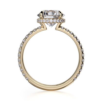 Michael M Hidden Halo Round Engagement Ring