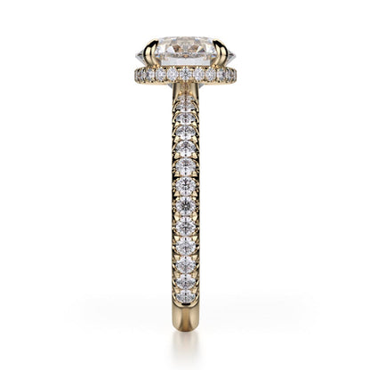 Michael M Hidden Halo Round Engagement Ring