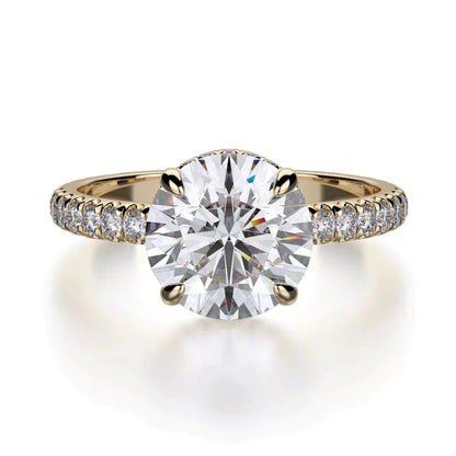 Michael M Hidden Halo Round Engagement Ring