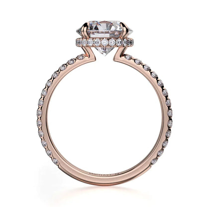 Michael M Hidden Halo Round Engagement Ring