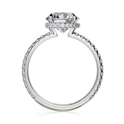 Michael M Hidden Halo Round Engagement Ring