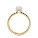 Michael M Hidden Halo Emerald Engagement Ring