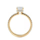 Michael M Hidden Halo Emerald Engagement Ring