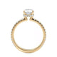 Michael M Hidden Halo Oval Engagement Ring