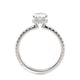 Michael M Hidden Halo Oval Engagement Ring