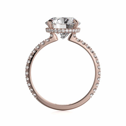 Michael M Hidden Halo Round Engagement Ring