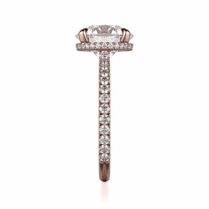 Michael M Hidden Halo Round Engagement Ring