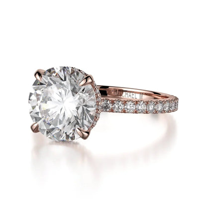 Michael M Hidden Halo Round Engagement Ring