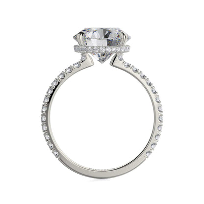 Michael M Hidden Halo Round Engagement Ring