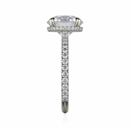 Michael M Hidden Halo Round Engagement Ring