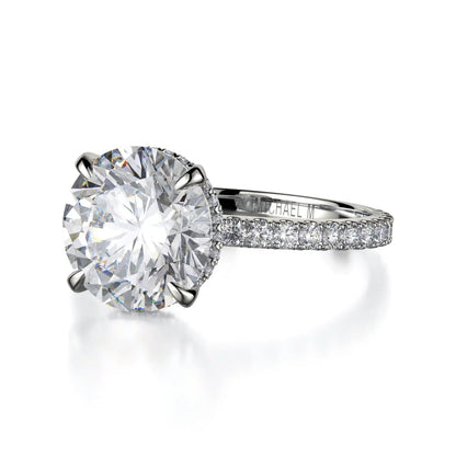 Michael M Hidden Halo Round Engagement Ring