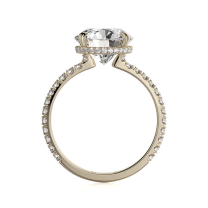 Michael M Hidden Halo Round Engagement Ring