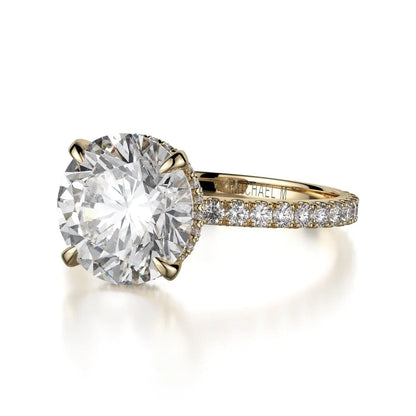 Michael M Hidden Halo Round Engagement Ring