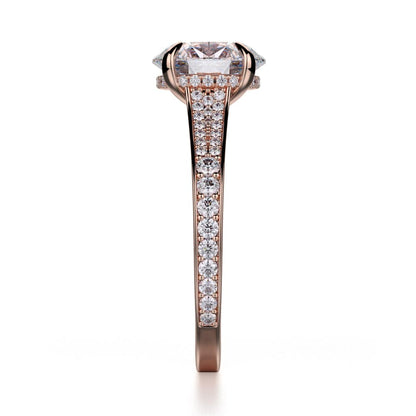 Michael M Hidden Halo Oval Engagement Ring