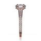 Michael M Hidden Halo Oval Engagement Ring
