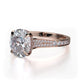 Michael M Hidden Halo Oval Engagement Ring