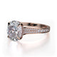 Michael M Hidden Halo Oval Engagement Ring