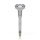 Michael M Hidden Halo Oval Engagement Ring