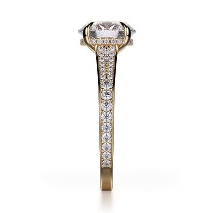 Michael M Hidden Halo Oval Engagement Ring