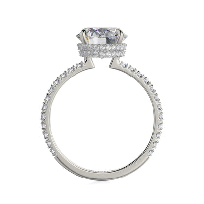 Michael M Hidden Halo Round Engagement Ring