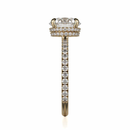 Michael M Hidden Halo Round Engagement Ring