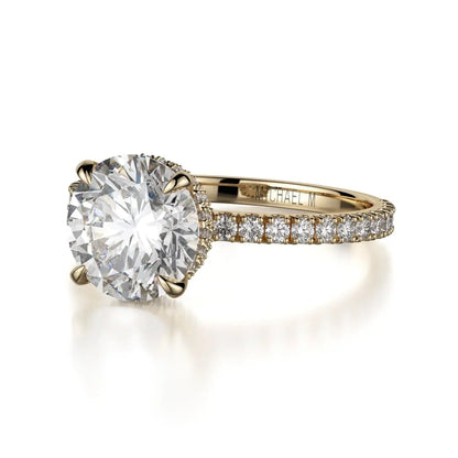 Michael M Hidden Halo Round Engagement Ring