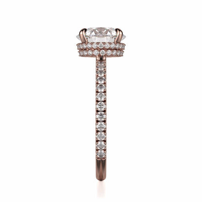 Michael M Hidden Halo Round Engagement Ring