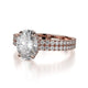 Michael M Hidden Halo Oval Engagement Ring