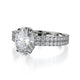 Michael M Hidden Halo Oval Engagement Ring