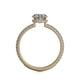 Michael M Hidden Halo Oval Engagement Ring