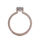 Michael M Hidden Halo Oval Engagement Ring