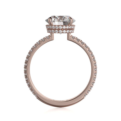 Michael M Hidden Halo Round Engagement Ring