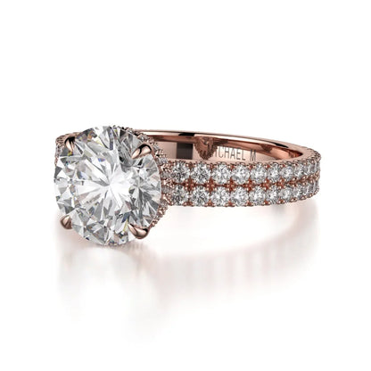 Michael M Hidden Halo Round Engagement Ring