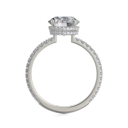 Michael M Hidden Halo Round Engagement Ring