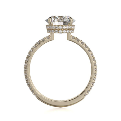Michael M Hidden Halo Round Engagement Ring