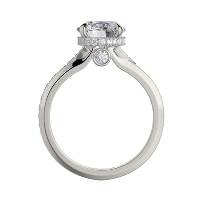 Michael M Hidden Halo Round Engagement Ring