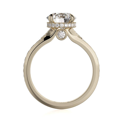 Michael M Hidden Halo Round Engagement Ring