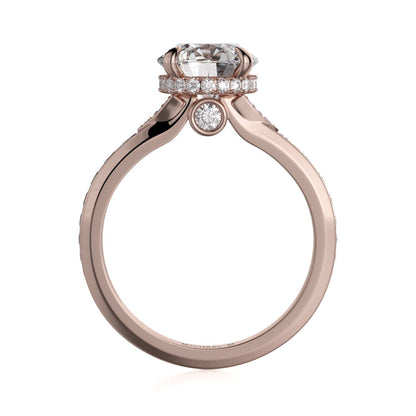 Michael M Hidden Halo Round Engagement Ring