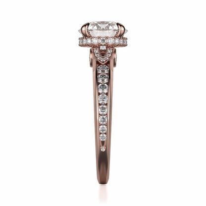 Michael M Hidden Halo Round Engagement Ring