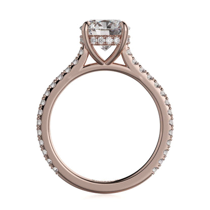 Michael M Hidden Halo Round Engagement Ring