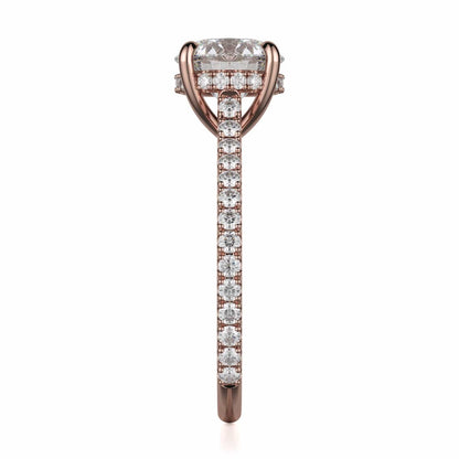 Michael M Hidden Halo Round Engagement Ring