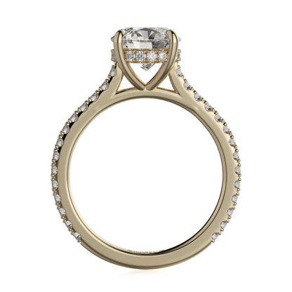 Michael M Hidden Halo Round Engagement Ring