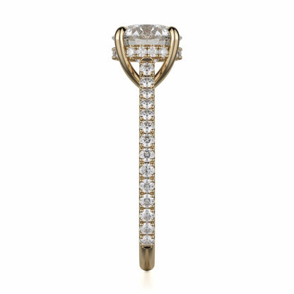 Michael M Hidden Halo Round Engagement Ring