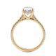 Michael M Hidden Halo Oval Engagement Ring