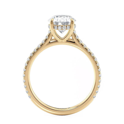 Michael M Hidden Halo Oval Engagement Ring